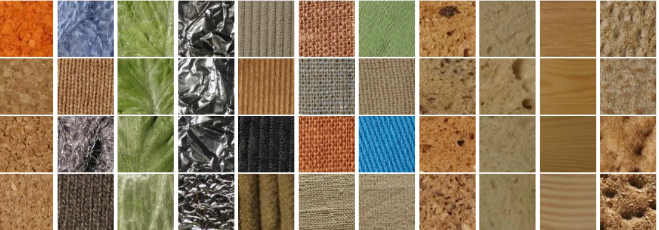 Figure 1: The variations within each category of the TIPS2 database. Each row shows one example image from each of four samples of a category