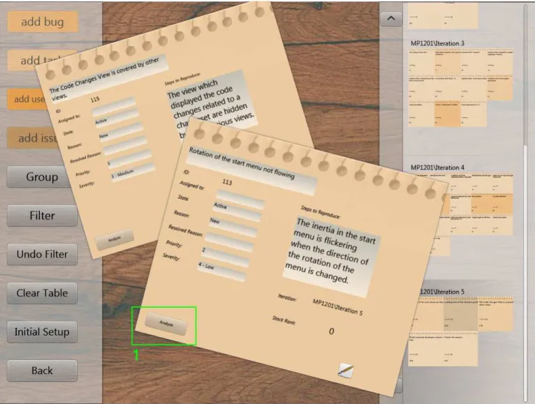 Fig. 1. The bug management perspective of our application that can be used to search for bug reports according to specific search criteria