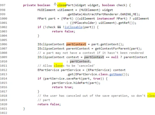 Fig. 5: A code fragment extracted from the class StackRenderer. 