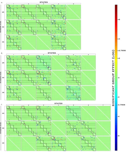 Fig. 5. Group Diﬀerences in Dynamic Connectivity Sensitivity Analysis.