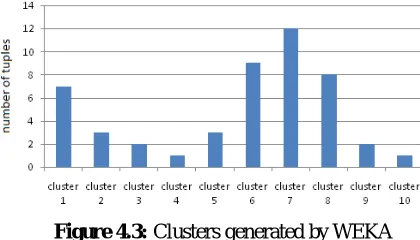 Figure 4.3: Clusters generated by WEKA 