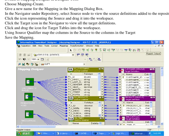 Fig 3. Mapping between the source and target 