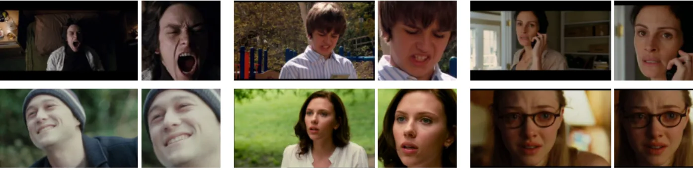 Figure 2: Some examples of cropped faces extracted from input video frames.
