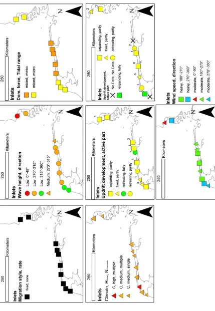 Figure 6: maps regarding the characterization of the Wadden Sea area 