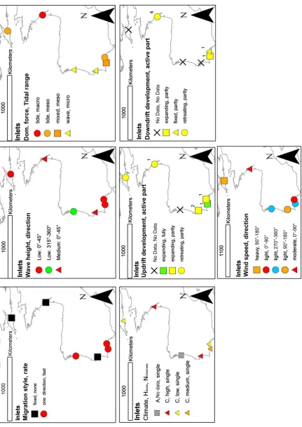 Figure 7: maps regarding the characterization of the European Atlantic coast 