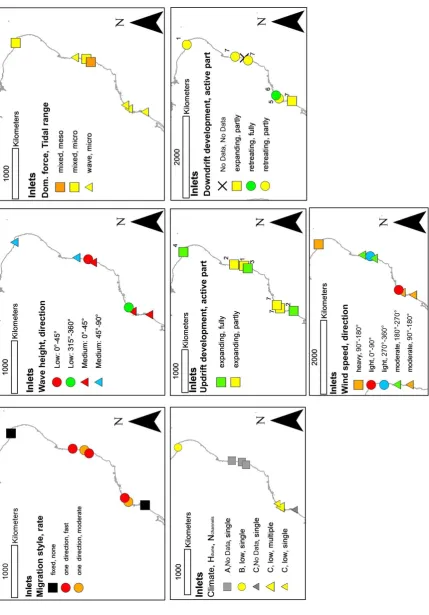 Figure 11: maps regarding the characterization of the Brazilian coast 