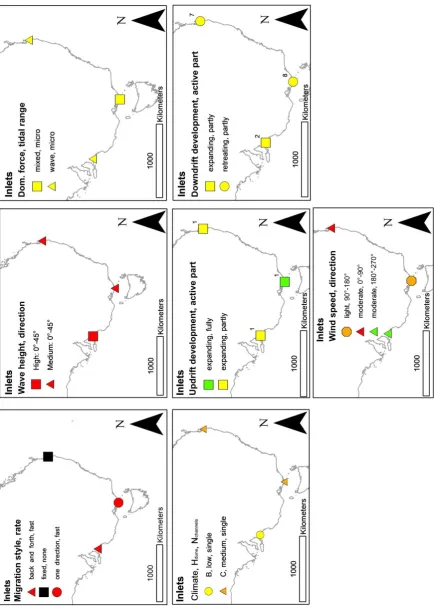 Figure 12: maps regarding the characterization of the Australian coast 