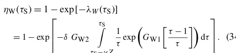 Figure 3a shows that the function ηcreases rapidly from near 0 to near 1 asW(τS) in Eq