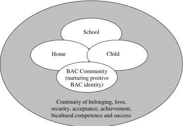 Fig 4.3:The Home-Community-School Model with Bicultural Competence