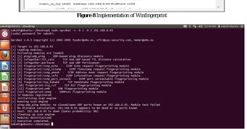 Figure 7 Implementation of Linux Nmap 