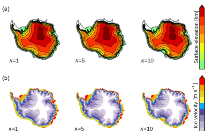 Figure 3. (a)volume (in 10interaction ( Millennial-scale forcing index (β). On the right-hand side the equivalent oceanic temperature anomaly is shown (in K)