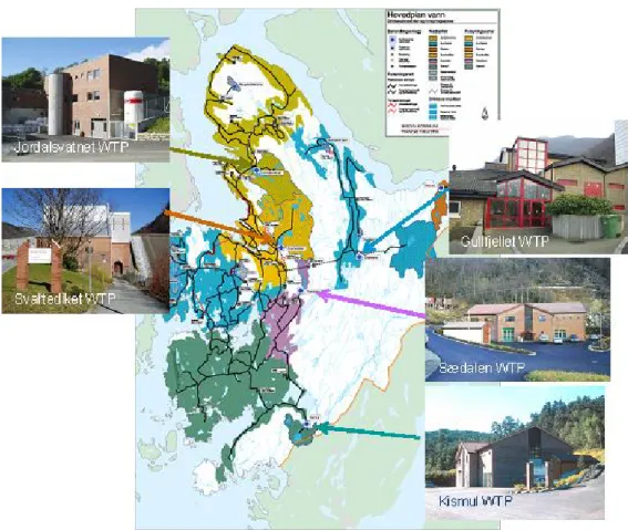 Figure  4 Overview of the water supply system in Bergen   