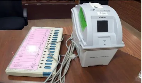 Fig 1: Electronic voting machine