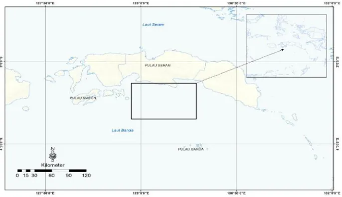 Fig. 1. Map of yellowfin tuna fishing operations in the Banda Sea.