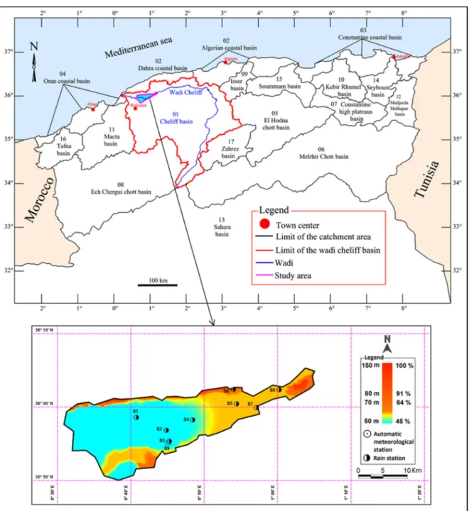 FIGURE 2. Study area location displayed the lower cheliff plain.