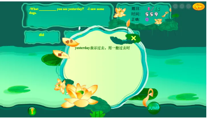 Figure 4: Sample of the Serious Game with Tips in the Practice Mode 