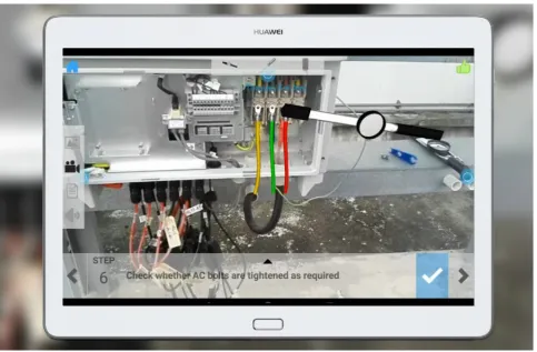 Fig. 3.9 - An augmented reality animation overlaying the SUN2000-KTL