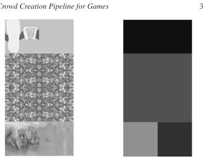 Figure 3: (left) Example of a single greyscaled texture mapfor Edith, (right) Corresponding alpha channel.