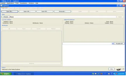 Figure 1. WEKA options interface 