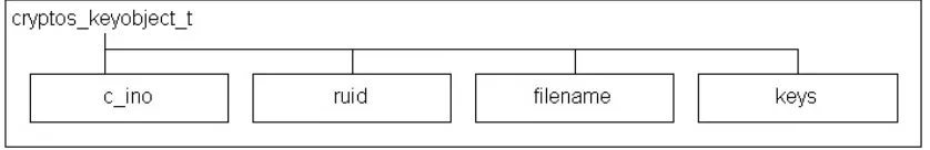 Figure 10: Structure of the key object used in CryptosFS. 