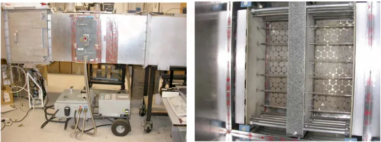 Figure 2-2. Device installed inside the test  rig. There are 12 lamps.  