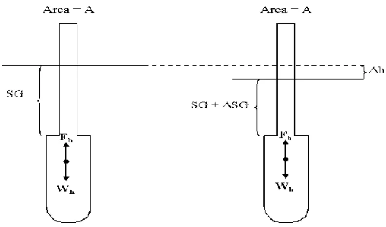 Figure 1-2.  Hydrometer Force Balance 