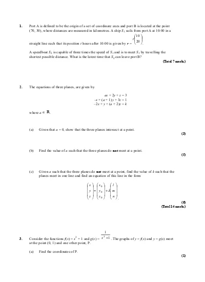 IB Math HL vectors practice set