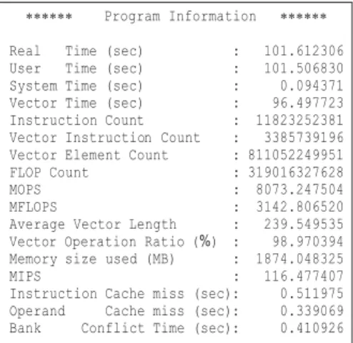 Fig. 12 Example of Proginf result