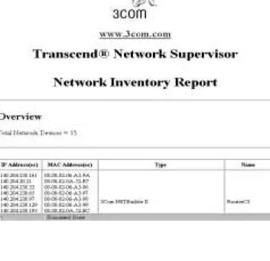 Figure 4   Sample Network Inventory Report