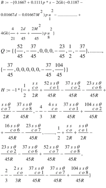 Table Coefficient b c[