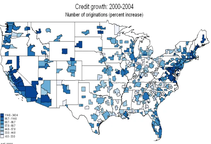 Figure 2.  Subprime Mortgage Boom Across the Nation 
