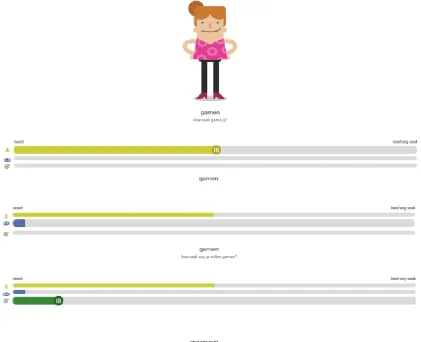 Figure 4: The process of questioning in the digital questionnaire developed by GGD Twente, example subject: gaming