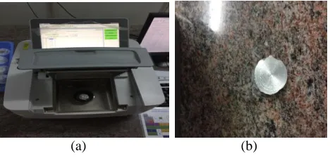 Figure 5. (a) XRF machine (b) Specimen of sample 1  