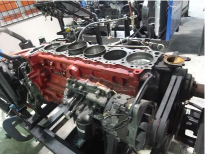 Fig - 1 : The First Prototype of CNG Conversion Engine (HINO, J08-T1 Model with 6 Cylinders and Displacement of 6,691L Diesel Engine) 