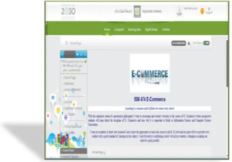 Fig 1. Home Page of Blended Learning Module E-Commerce  