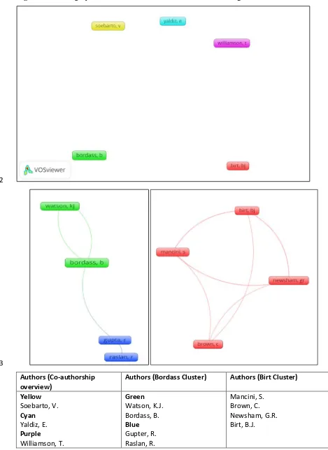 Figure 4 – Bibliographic Visualisation of Researchers Contributing to POE and Process Literature 