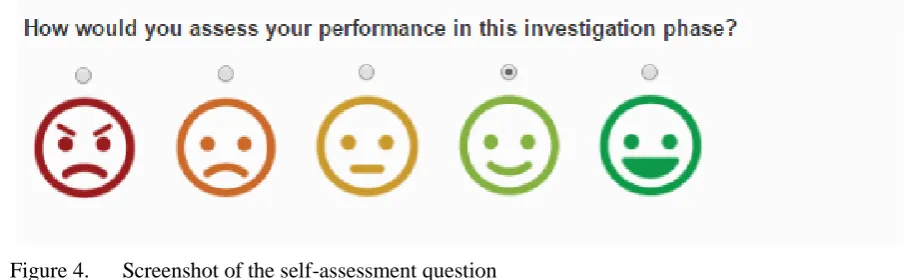 Figure 4.   Screenshot of the self-assessment question 