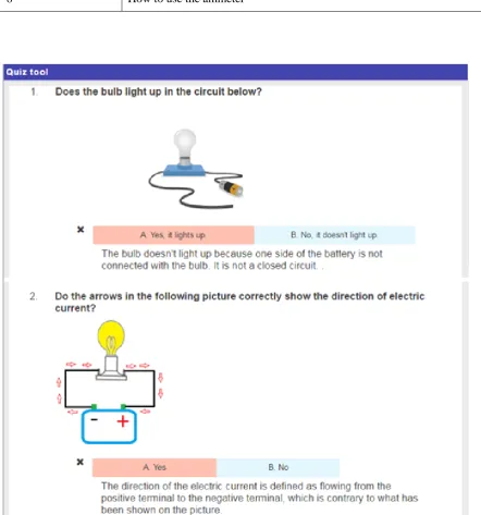 Figure 5.   Sample questions from the knowledge quiz 