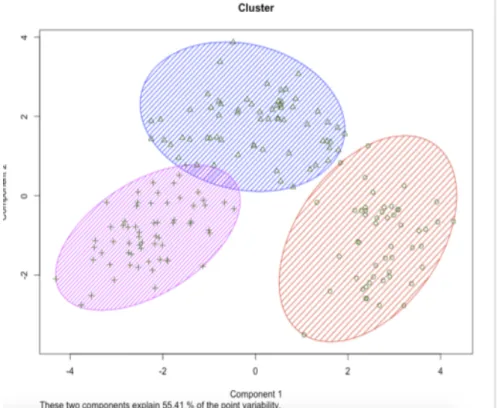 Figure 2.1. Clustering example in R. 