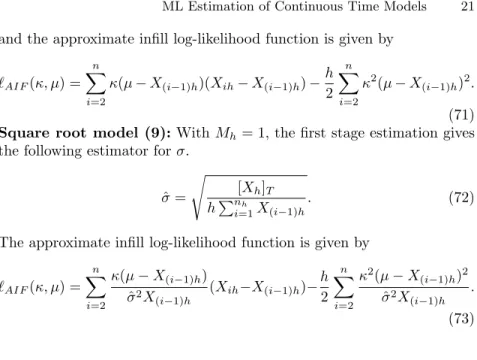 Table 1 reports the means, standard errors, and root mean square errors (RMSEs) for all these cases