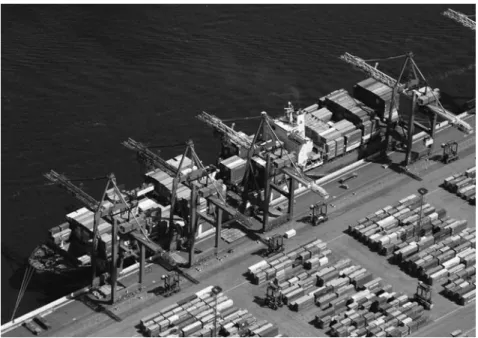 Fig. 2.6 Quay cranes serving a container vessel (source: Port of Hamburg Marketing / D