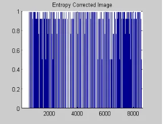 Fig. 4b.  Plot for Entropy of Corrected Image 