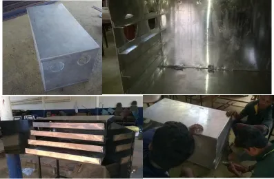 Figure 2.5. Fabrication of different parts of solar dryer by various processes  