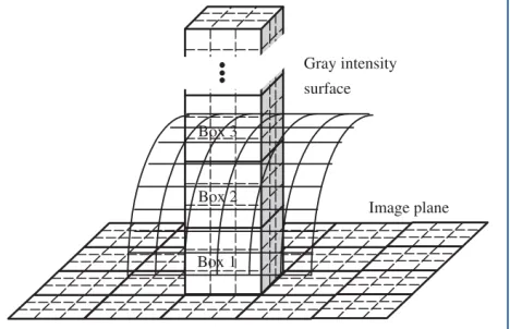 Figure 2: Sketch of determination of the number of boxes by  the DBC method [11].  
