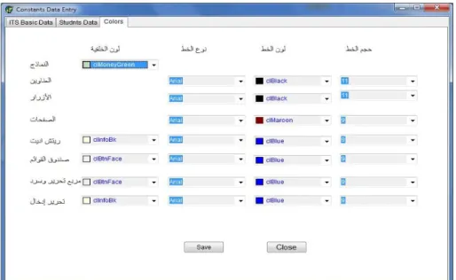 Fig 7: Form for adjusting Fonts of all screens of the system 