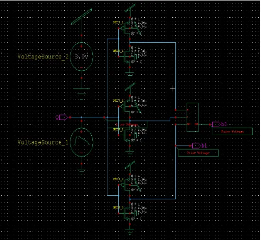 Figure 5: Quaternary to binary converter circuit 