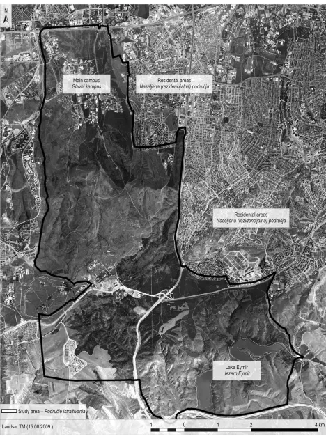 Fig. 4 Satellite image of the study areaSlika 4. Satelitski prikaz istra`ivanoga podru~ja