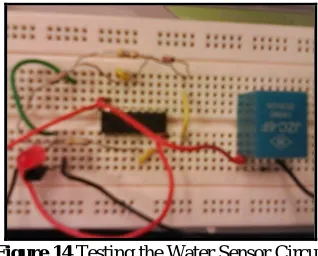 Figure 15 (a) Top Design of Water Sensor Circuit and (b) Water Sensor Circuit applied in Wiper Model  