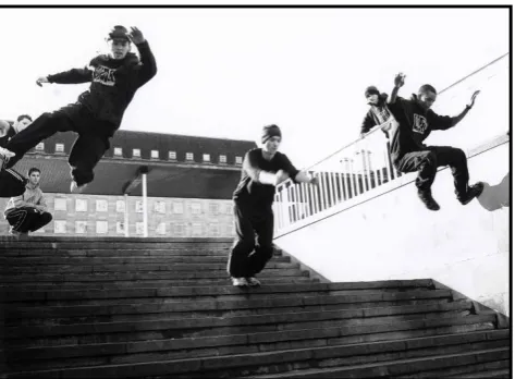 Figure 3. Practitioners of parkour in action. Daffa Alla, M. (2012). 
