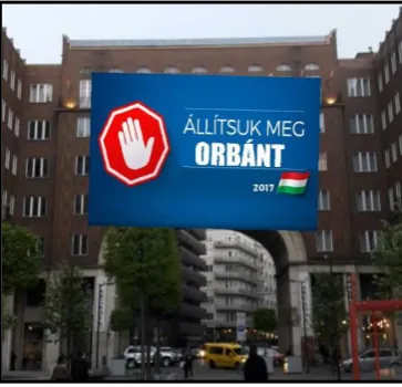 Figure 7. Hidden AR protest message in Budapest. (Allitsukmeg, 2017)  